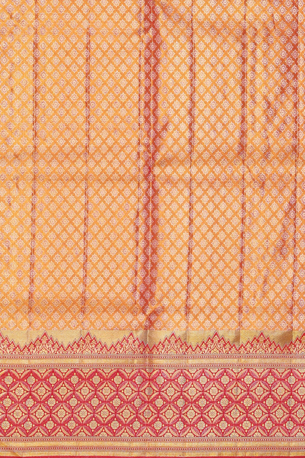 Image of Kanchipattu Golden Blue Tissue Brocade Saree
